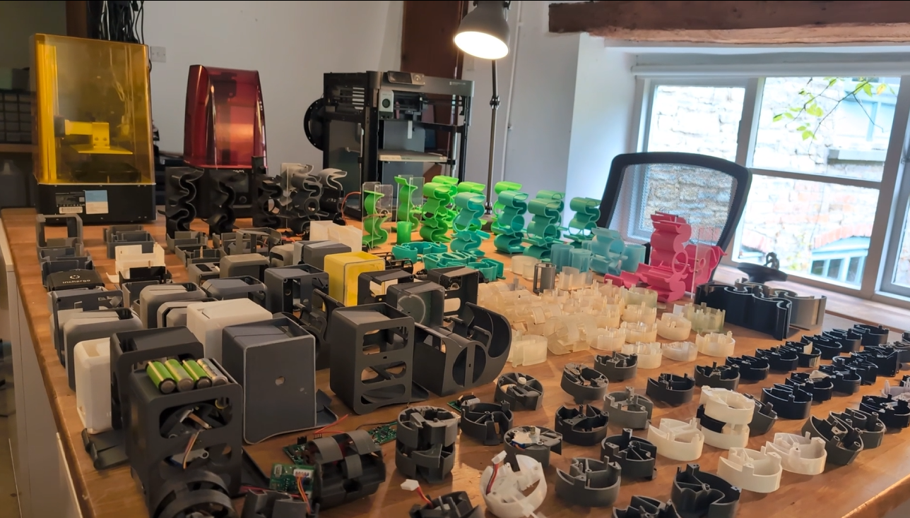 Incharge prototypes in the workshop